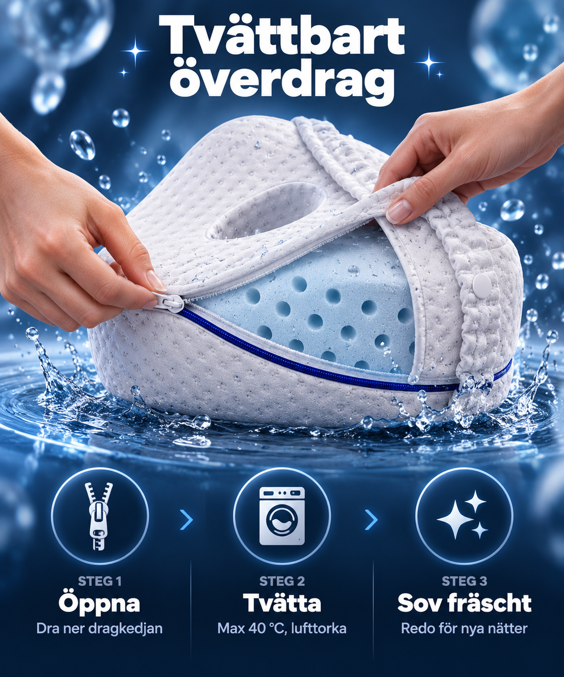 ErgoVila™ – Knäkudde med rem för sidosovare
