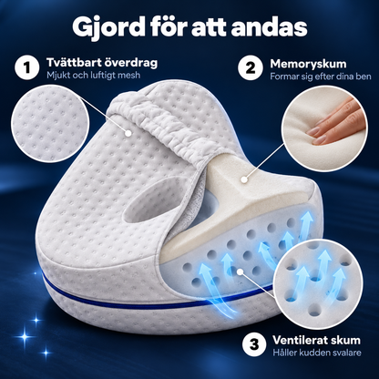 ErgoVila™ – Knäkudde med rem för sidosovare