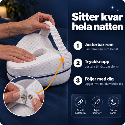 ErgoVila™ – Knäkudde med rem för sidosovare